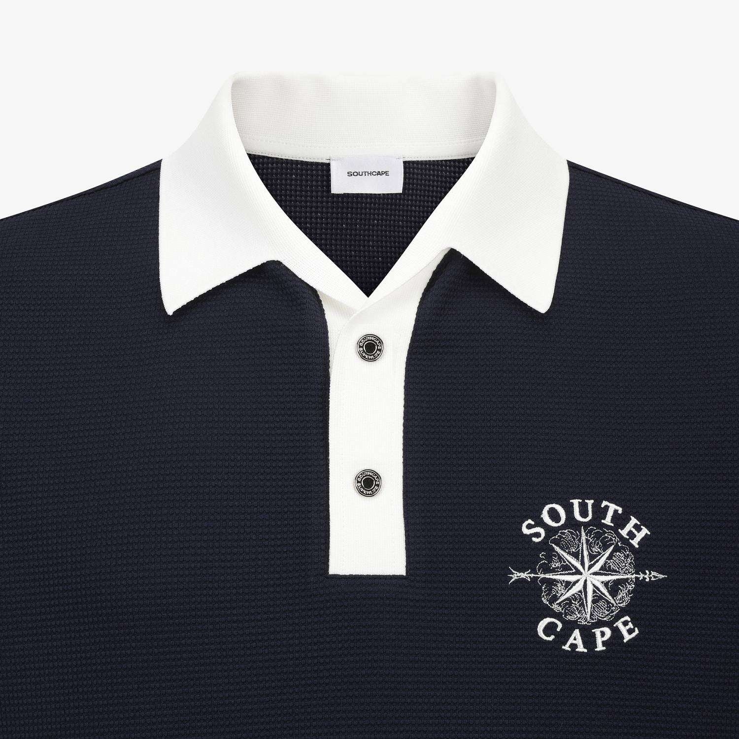 Contrast Collar Short-Sleeve T-Shirt_DA