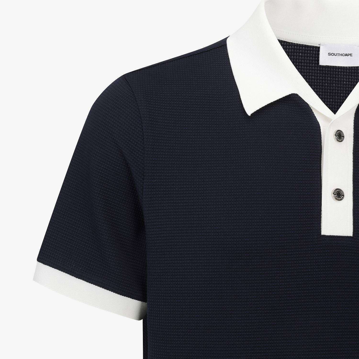 Contrast Collar Short-Sleeve T-Shirt_DA