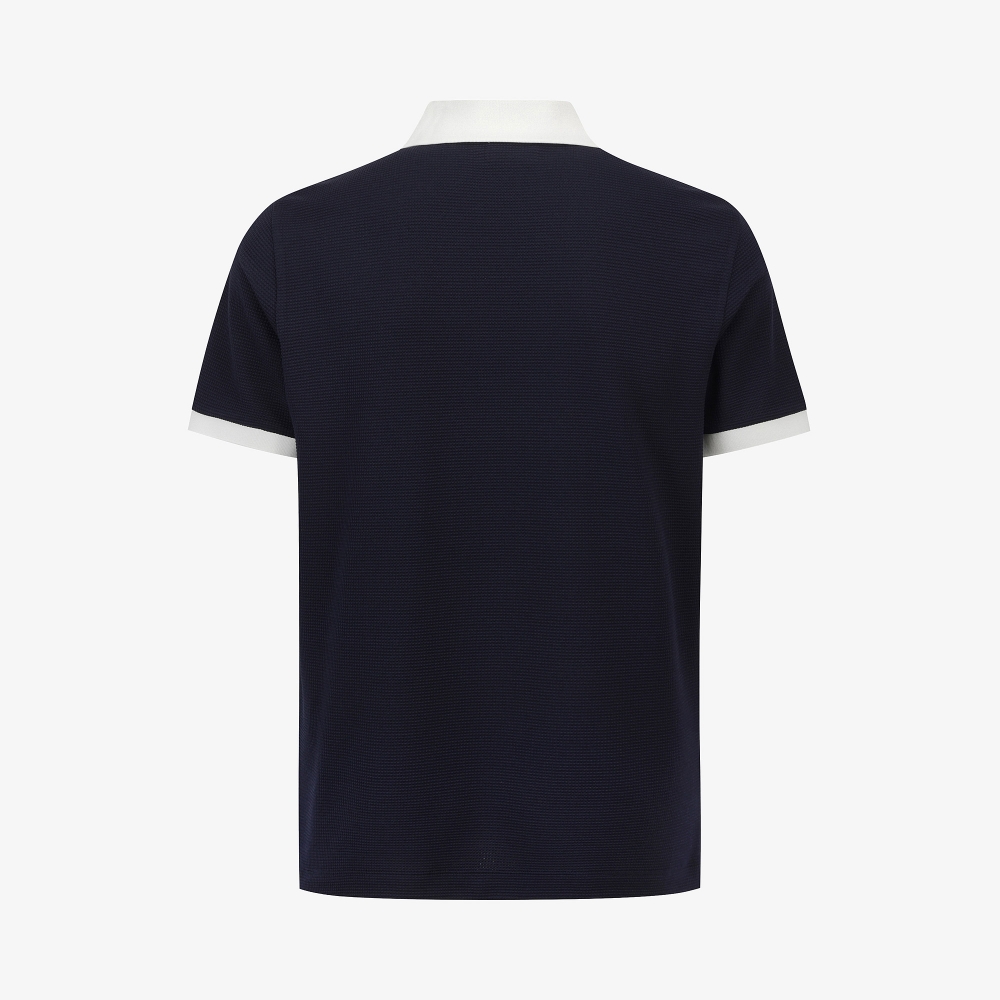 Contrast Collar Short-Sleeve T-Shirt_DA
