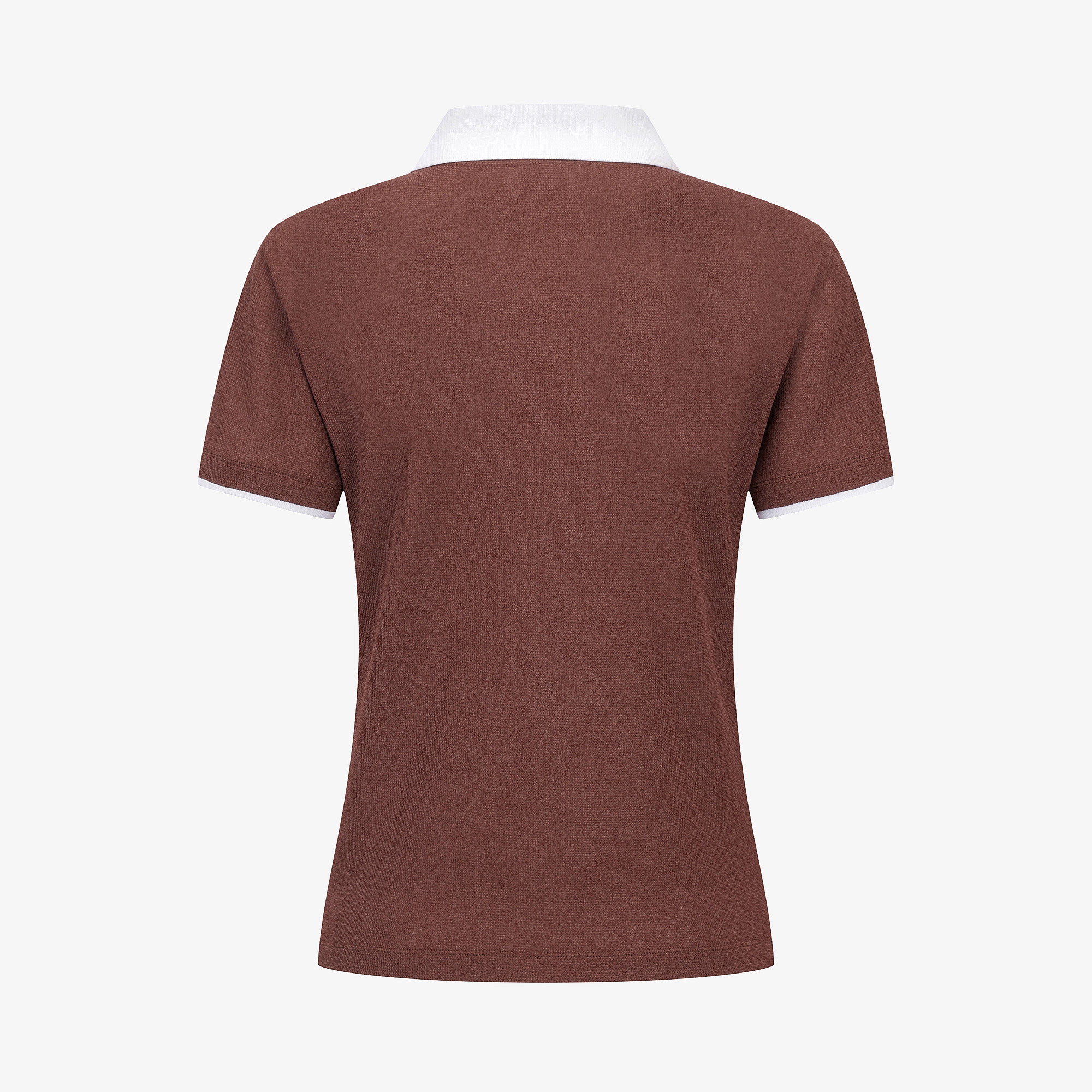 Knit-Like Collared Short-Sleeve T-Shirt_BR
