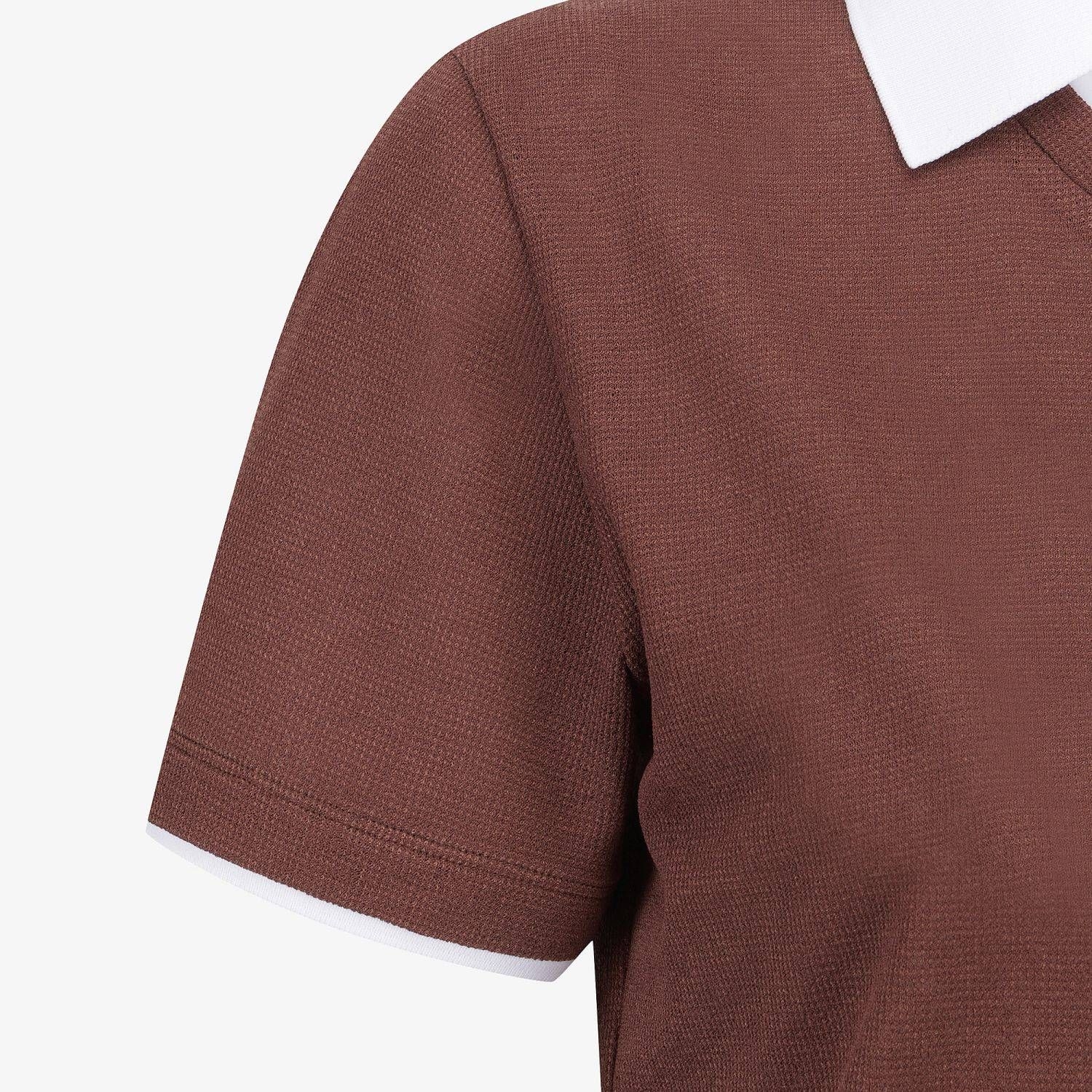 Knit-Like Collared Short-Sleeve T-Shirt_BR