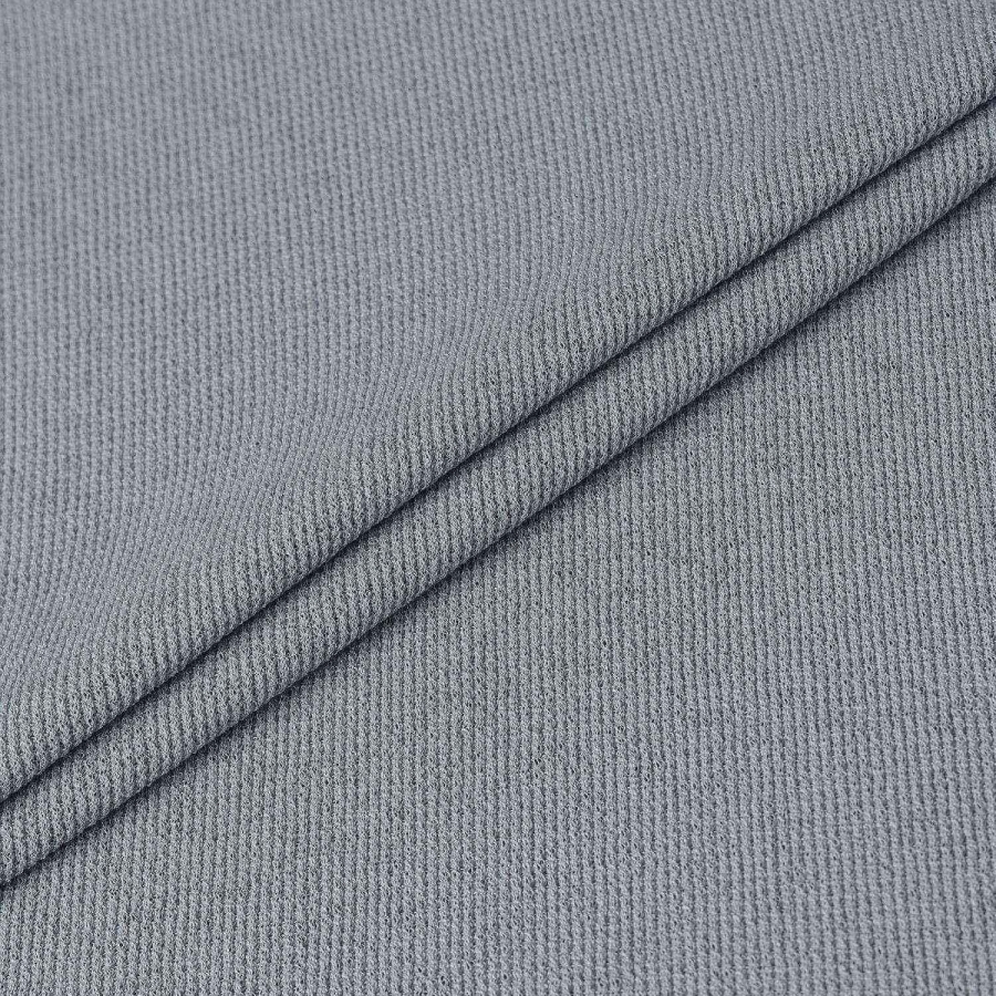 Knit-Like Collared Short-Sleeve T-Shirt_GY