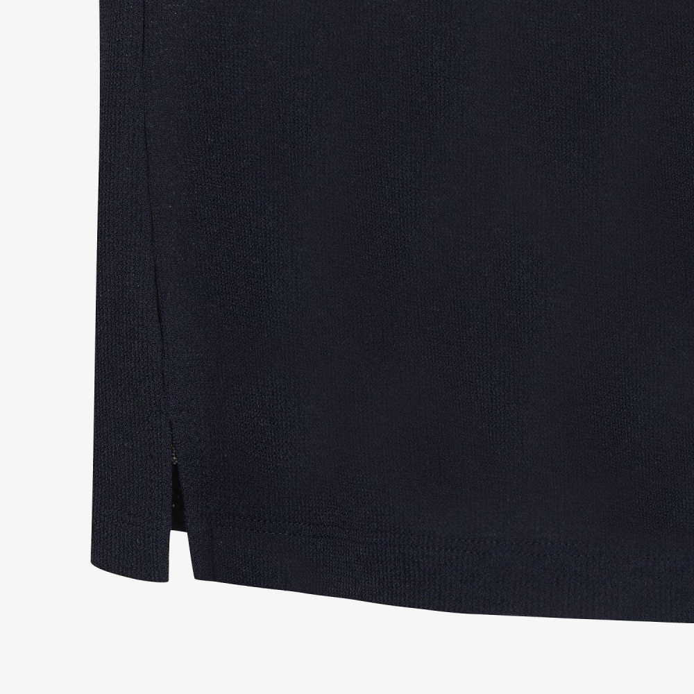 Knit-Like Collared Short-Sleeve T-Shirt_NA