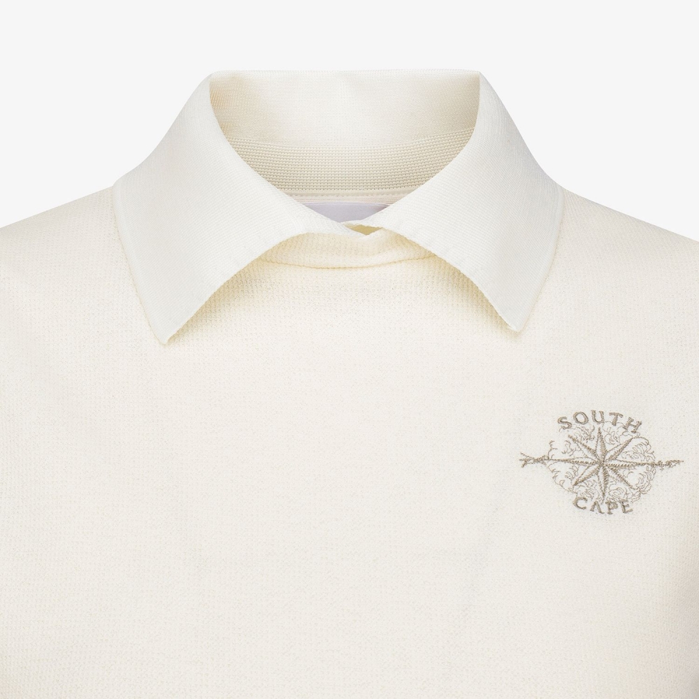Knit-Like Sleeveless Collar T-Shirt_IV