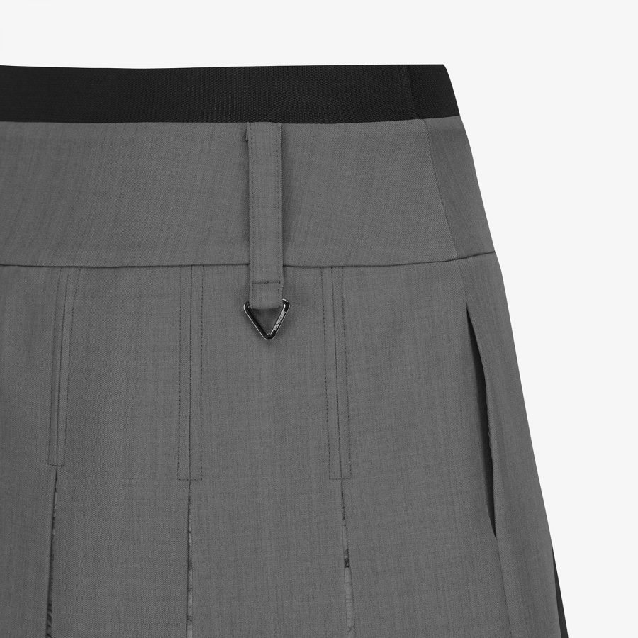 Blossom Pattern Pleated Skirt_GY
