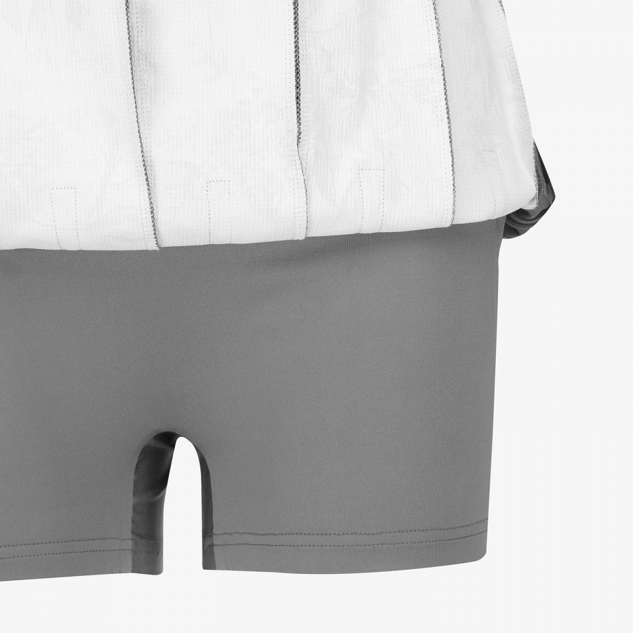 Blossom Pattern Pleated Skirt_GY
