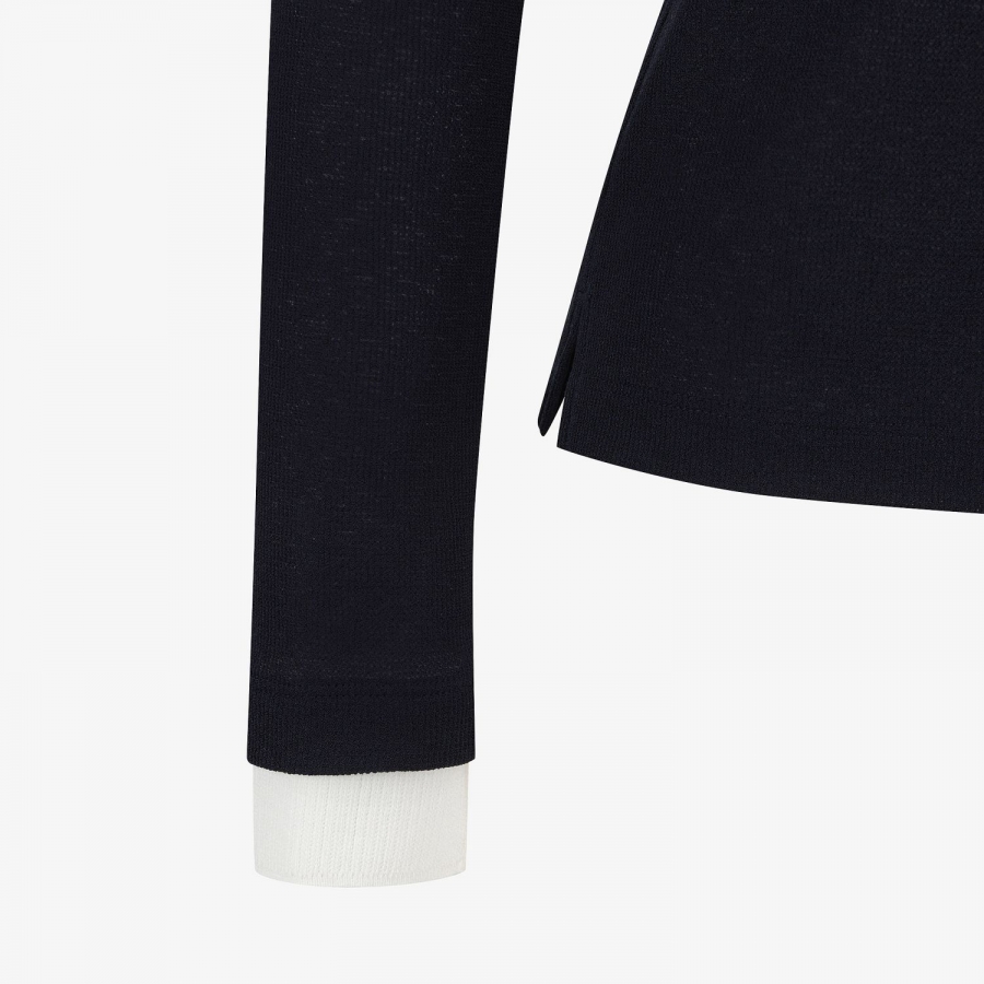 Knit-Like Collared Long-Sleeve Performance T-Shirt_NA