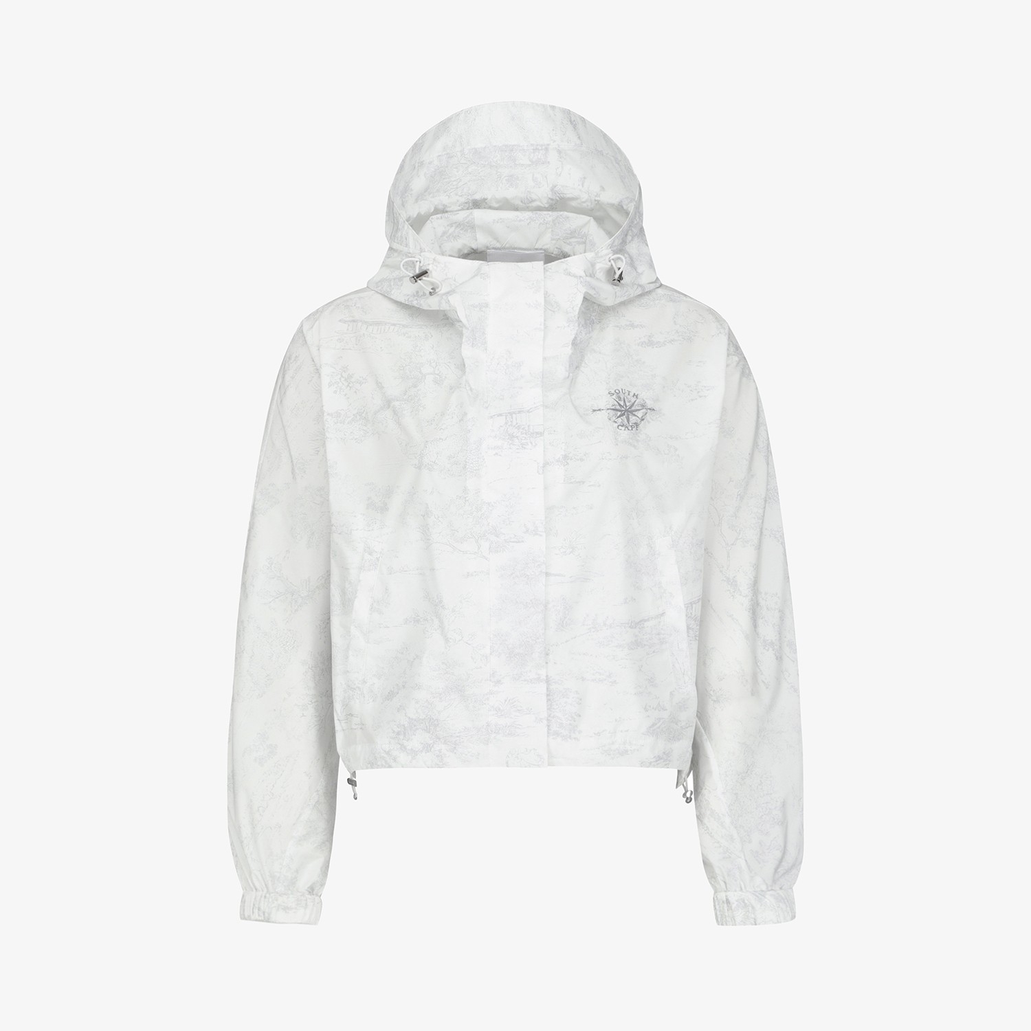 Namhae Heritage Print Cropped Hooded Jumper_LG