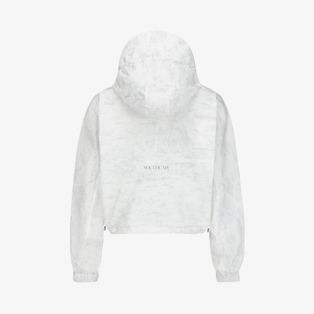 Namhae Heritage Print Cropped Hooded Jumper_LG