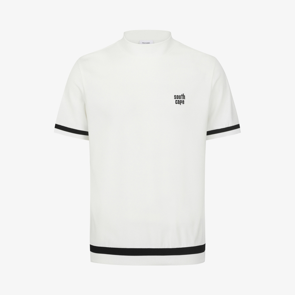 Back Logo Mock Neck T-Shirt_WT