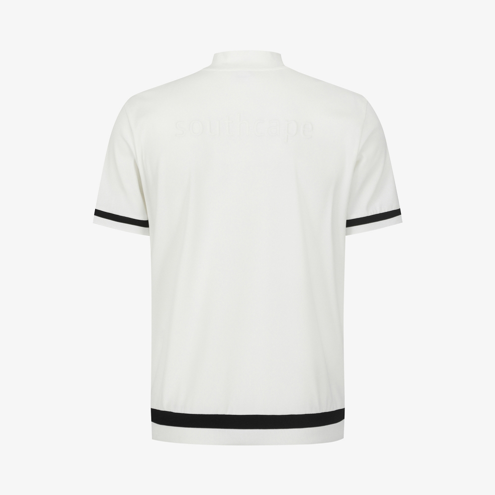 Back Logo Mock Neck T-Shirt_WT