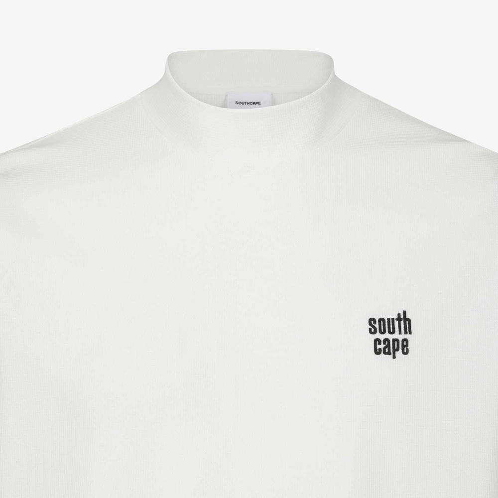 Back Logo Mock Neck T-Shirt_WT