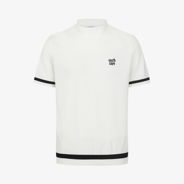 Back Logo Mock Neck T-Shirt_WT