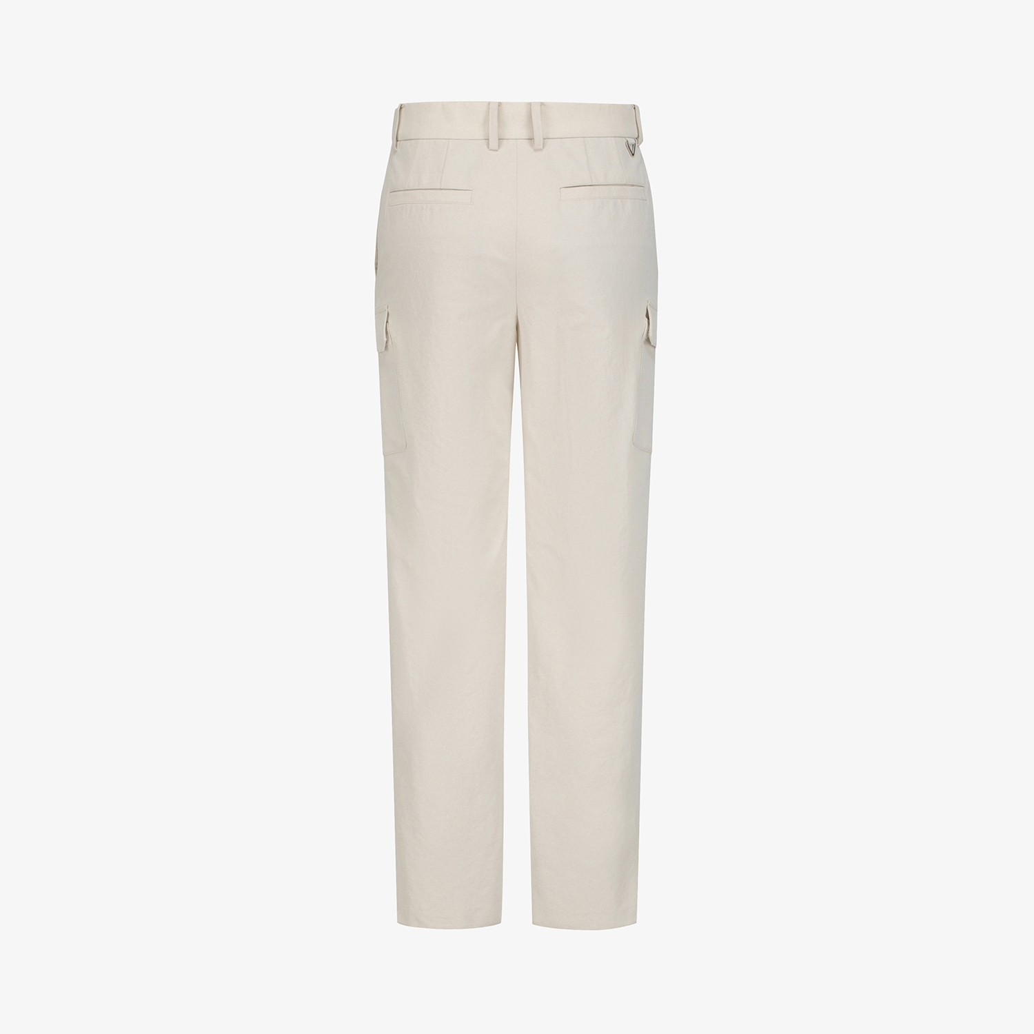 Melange Denim-Like Cargo Pants_LE