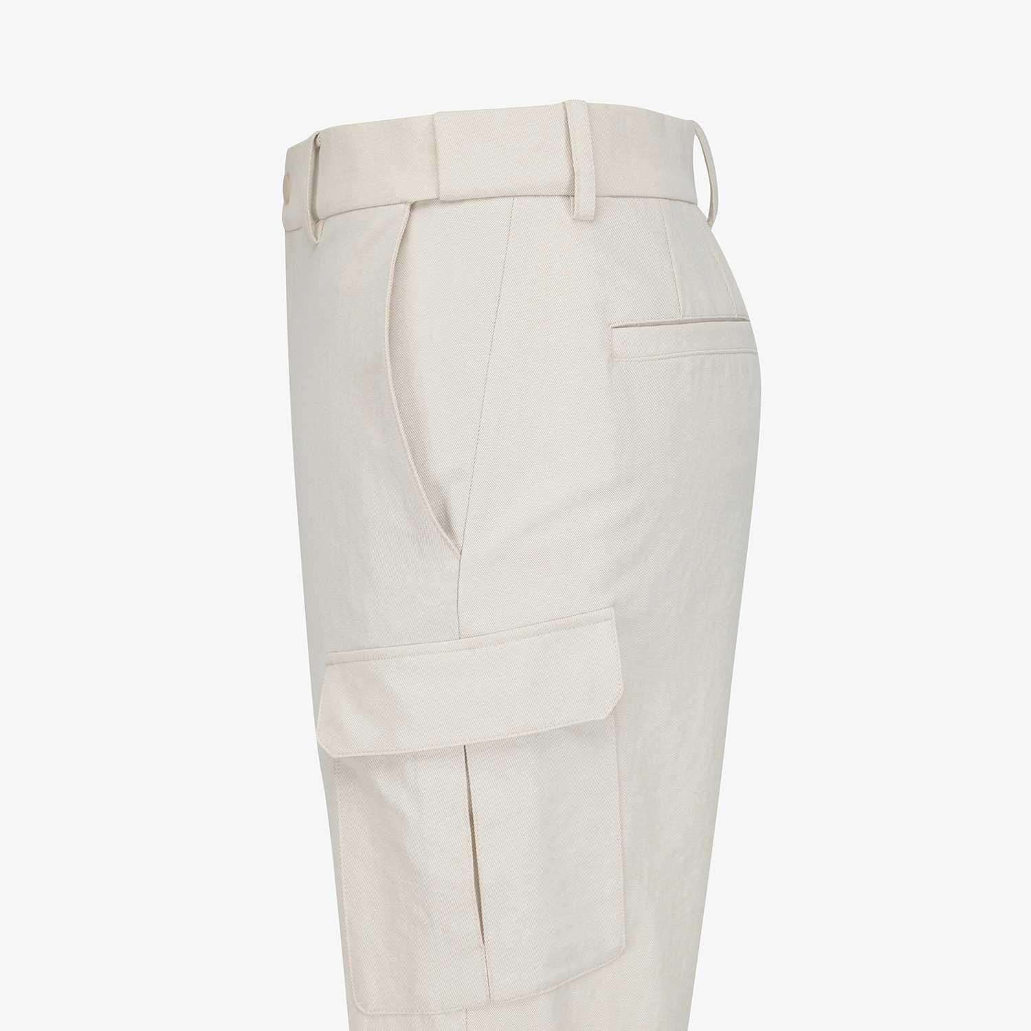 Melange Denim-Like Cargo Pants_LE