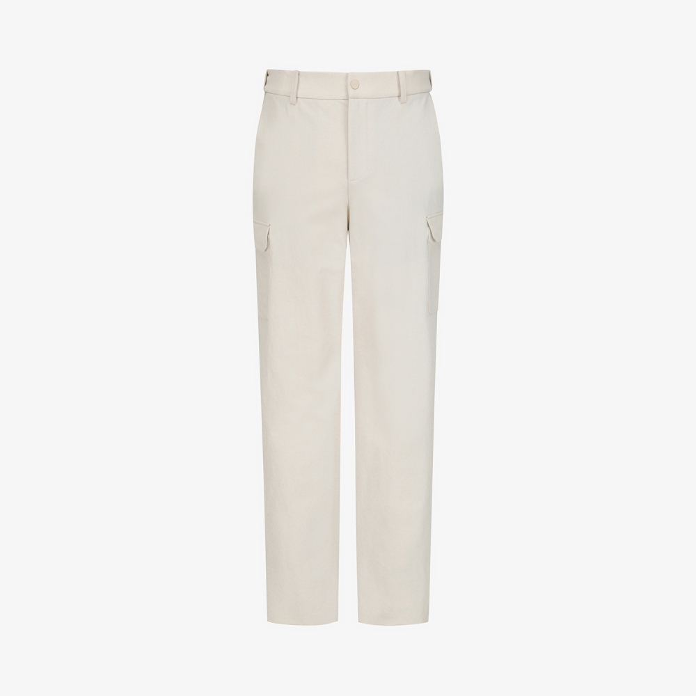 Melange Denim-Like Cargo Pants_LE