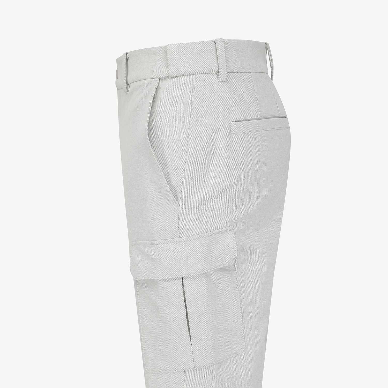 Melange Denim-Like Cargo Pants_LG