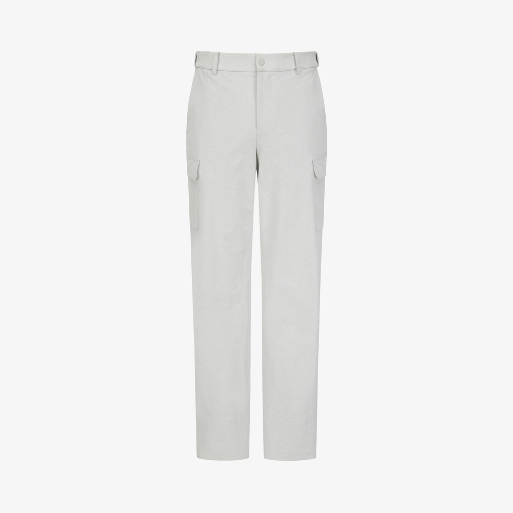 Melange Denim-Like Cargo Pants_LG