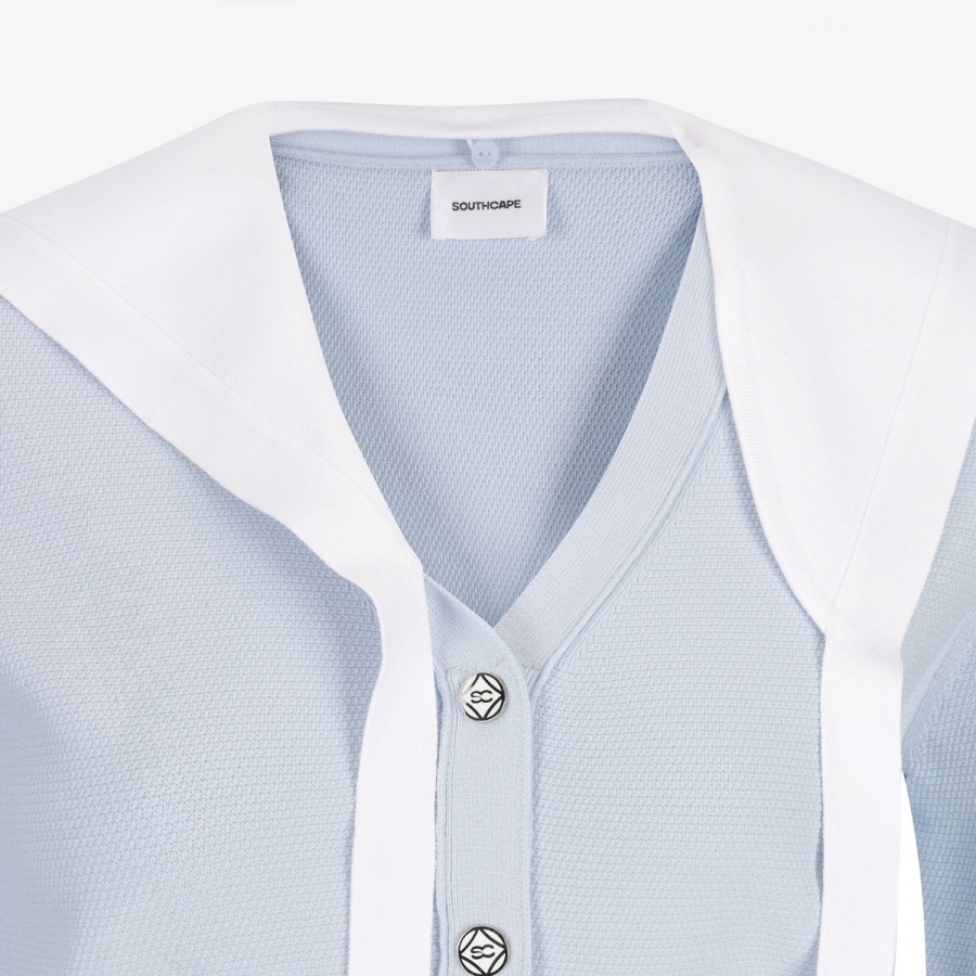 Southcross Sailor Collar Knit Cardigan_BL