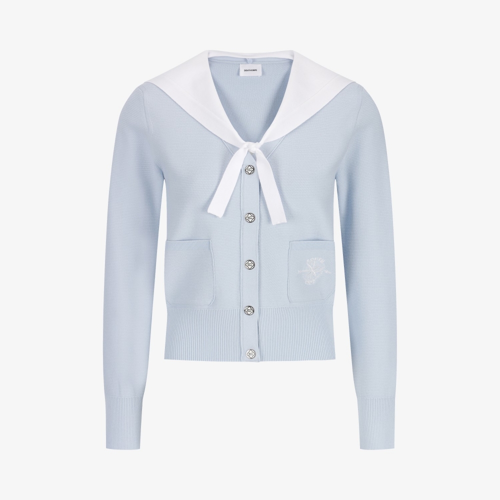 Southcross Sailor Collar Knit Cardigan_BL