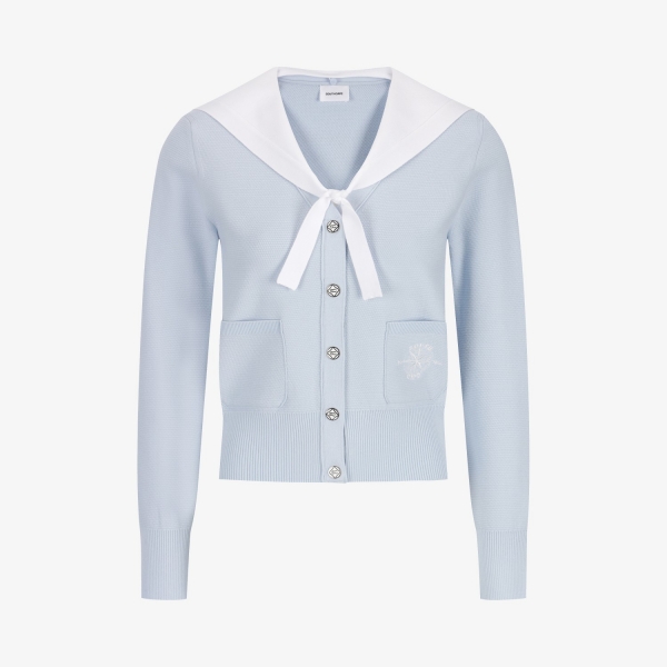 Southcross Sailor Collar Knit Cardigan_BL