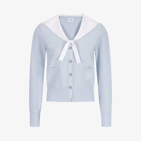 Southcross Sailor Collar Knit Cardigan_BL