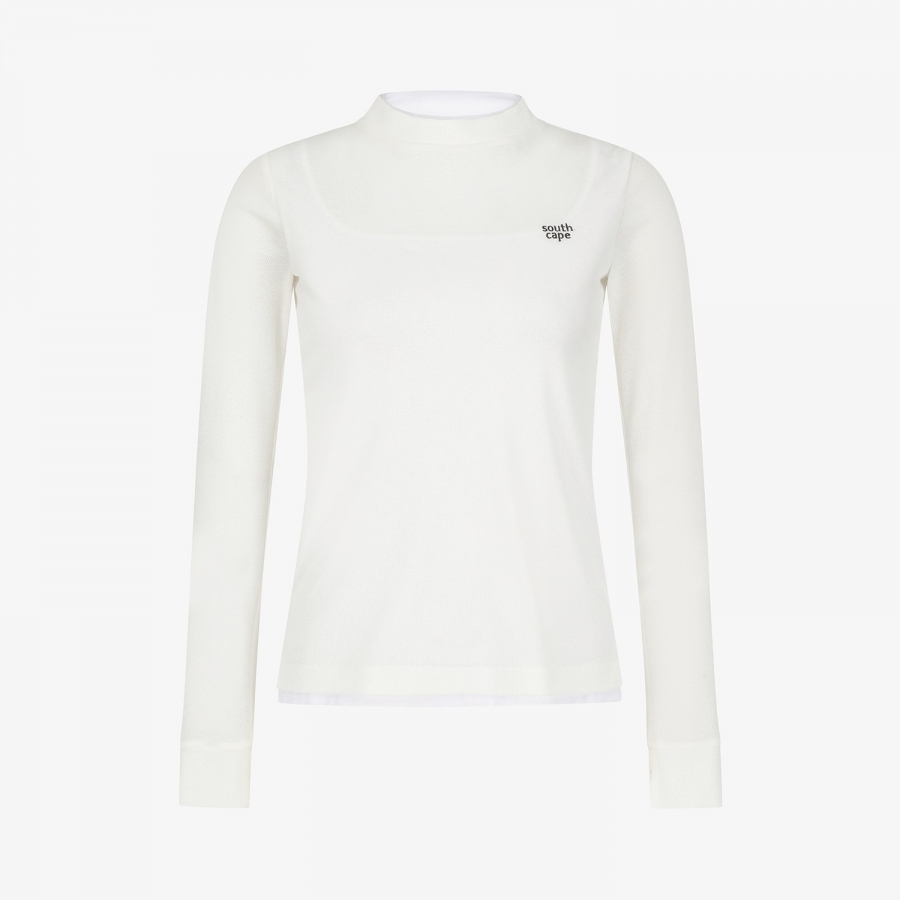 Knit-Like Long Sleeve T-Shirt_WT