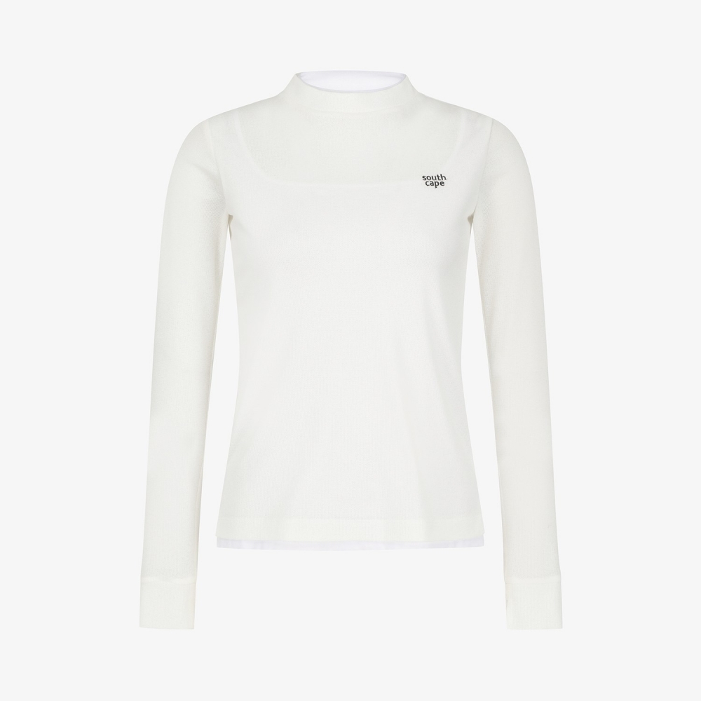 Knit-Like Long Sleeve T-Shirt_WT