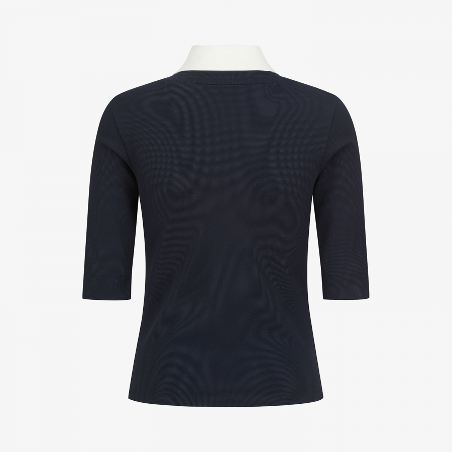 Layered Collar Half-Sleeve T-Shirt_DA