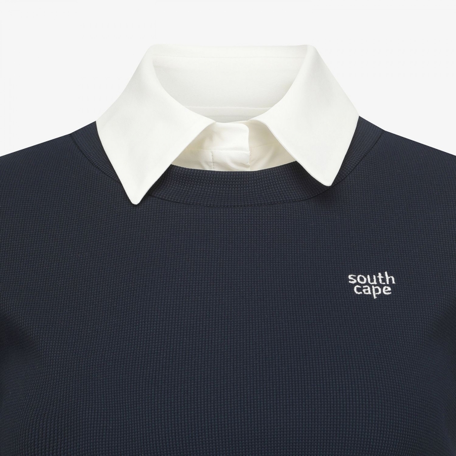 Layered Collar Half-Sleeve T-Shirt_DA