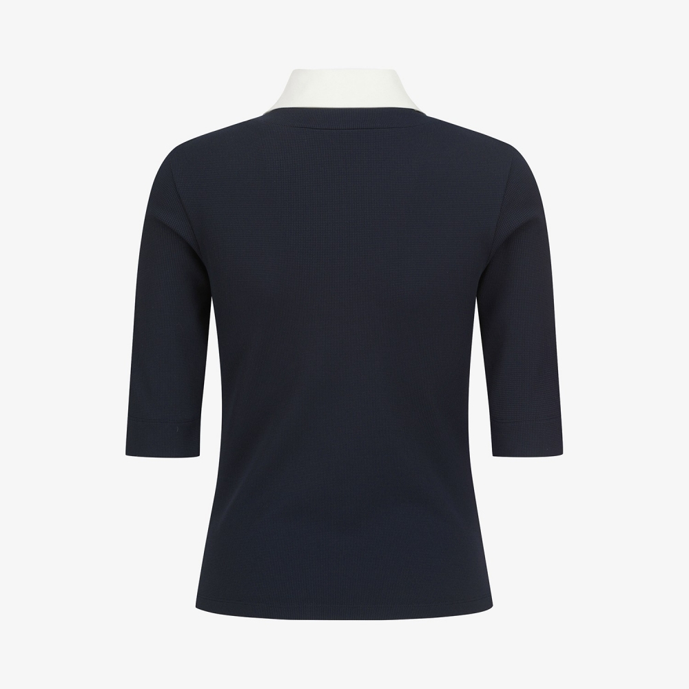Layered Collar Half-Sleeve T-Shirt_DA