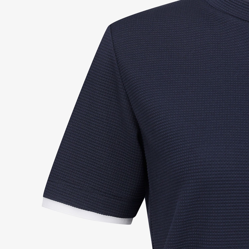Knit-Like Color-Block Round T-Shirt_DA