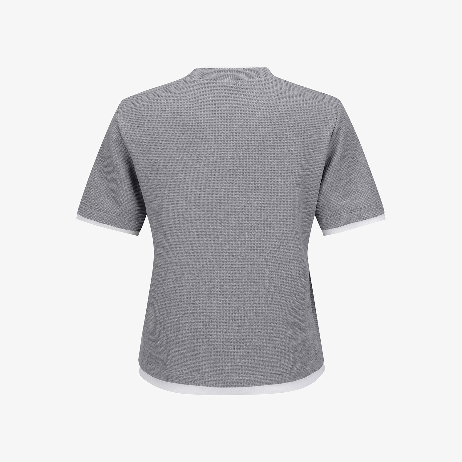 Knit-Like Color-Block Round T-Shirt_MG