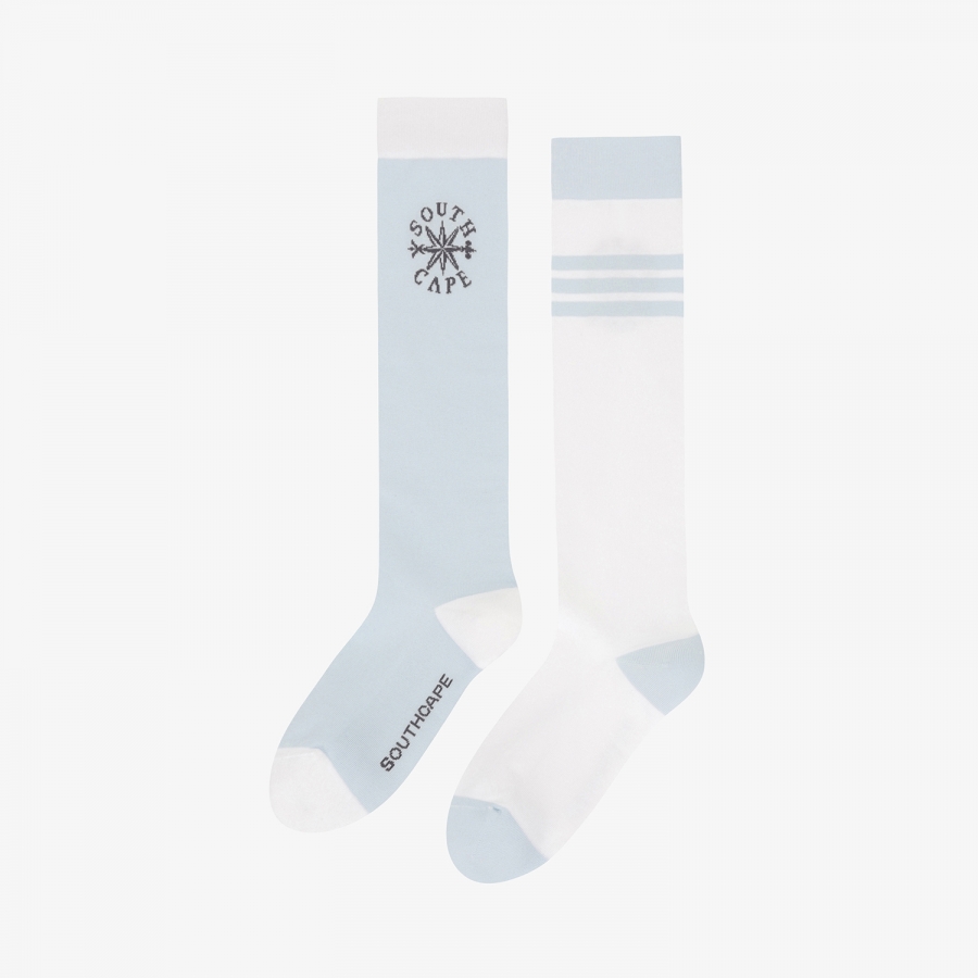 Contrast Stripe Knee-High Socks_LB