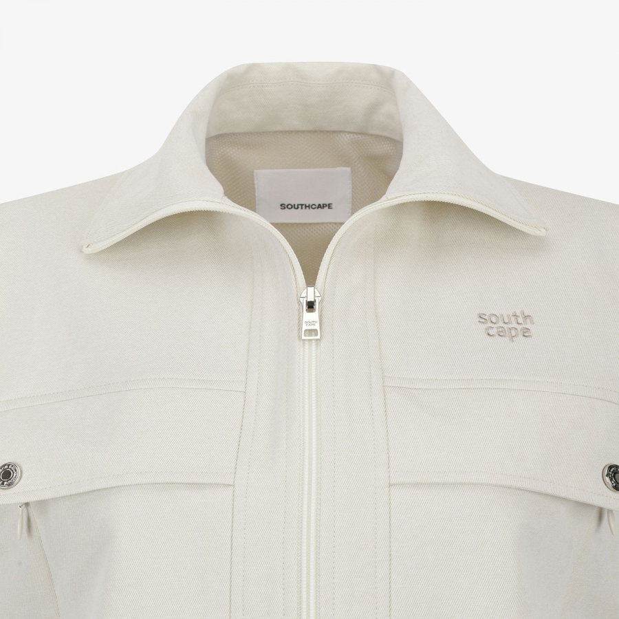 Blossom Pattern Hooded Zip-Up Jumper_LE