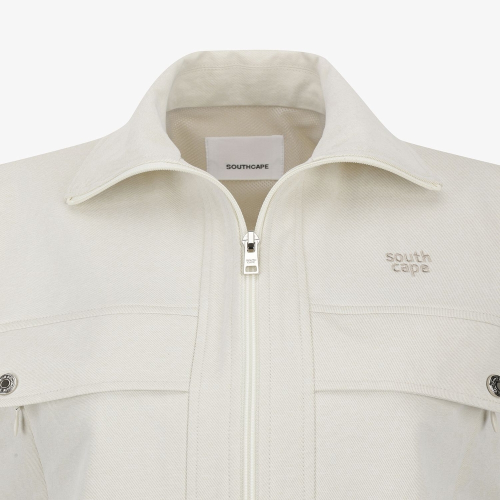 Blossom Pattern Hooded Zip-Up Jumper_LE