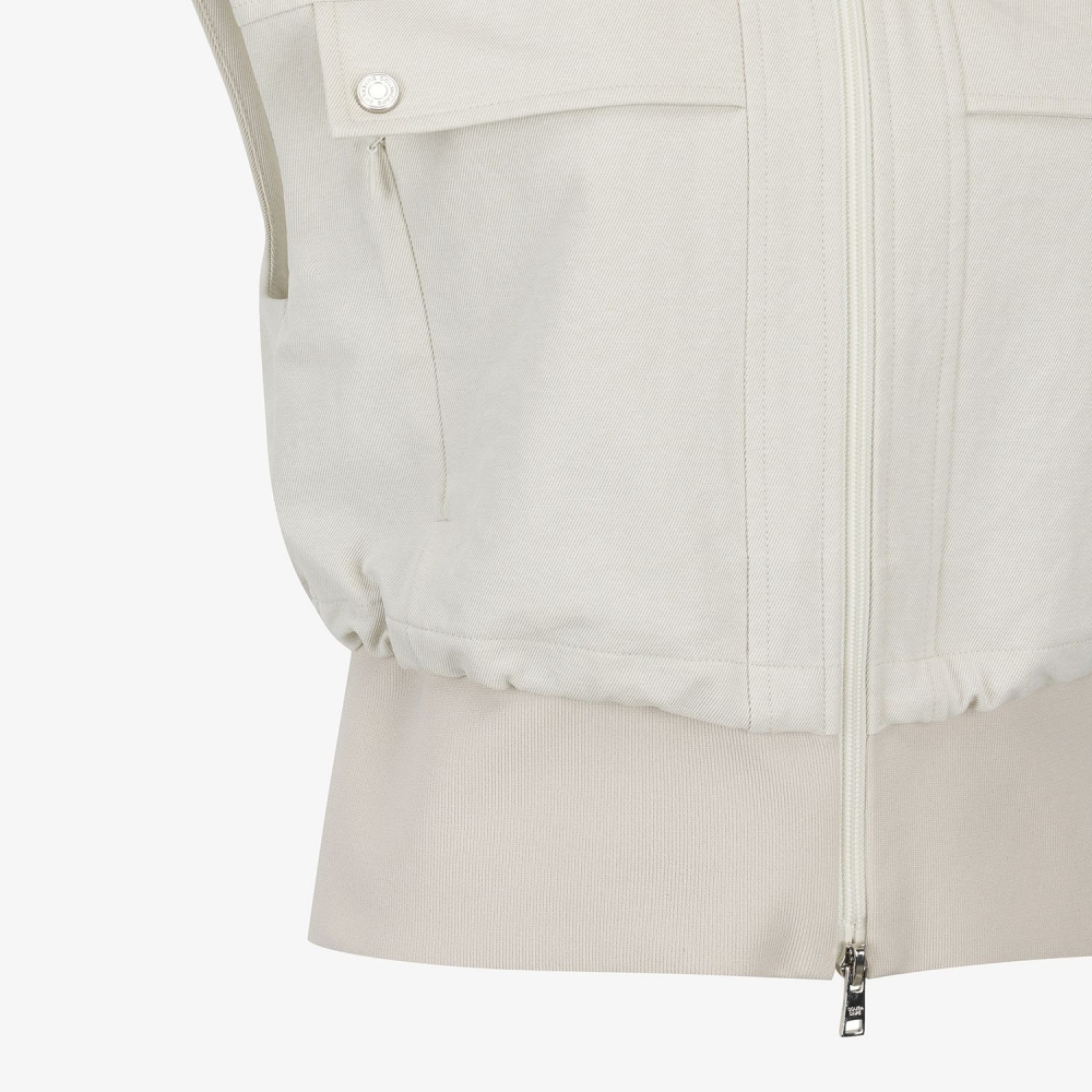 Blossom Pattern Hooded Zip-Up Jumper_LE