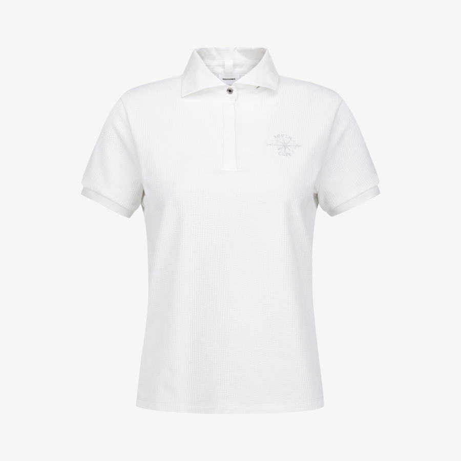 Southcross Scarf-Point Seersucker Collar T-Shirt_WT