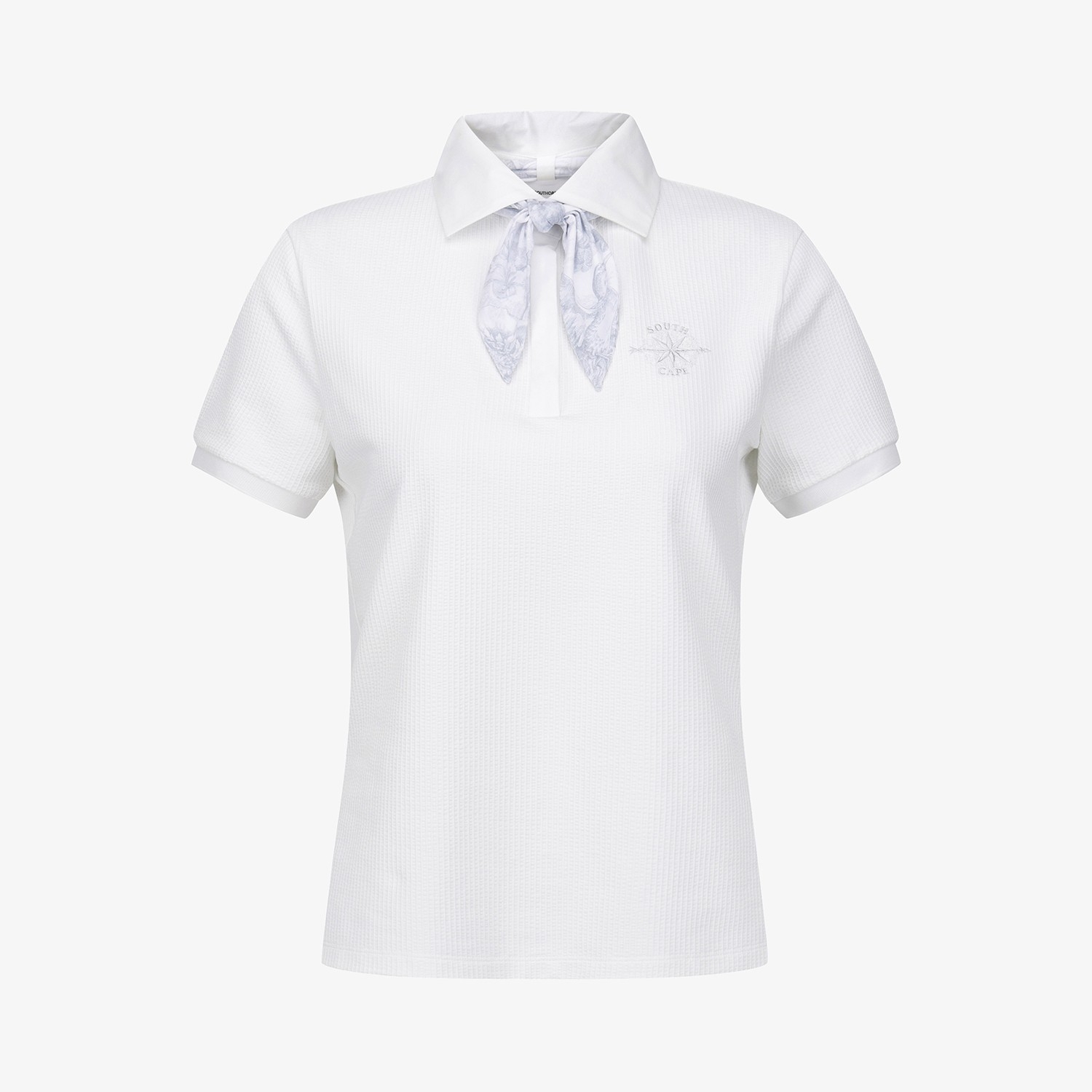 Southcross Scarf-Point Seersucker Collar T-Shirt_WT