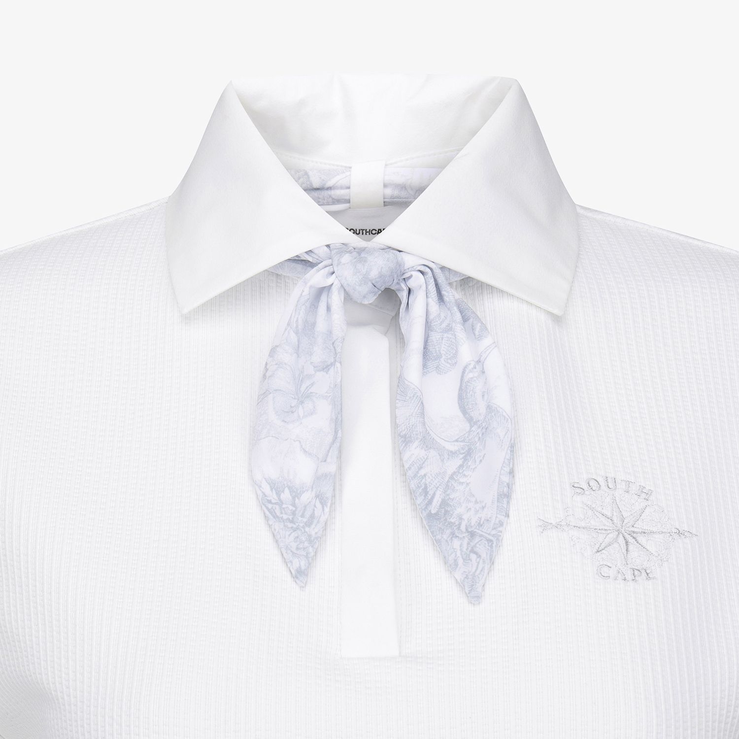 Southcross Scarf-Point Seersucker Collar T-Shirt_WT