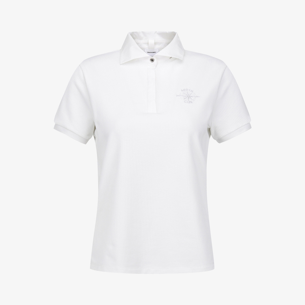 Southcross Scarf-Point Seersucker Collar T-Shirt_WT