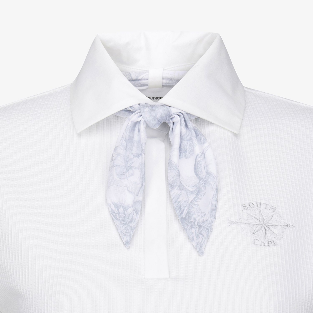 Southcross Scarf-Point Seersucker Collar T-Shirt_WT