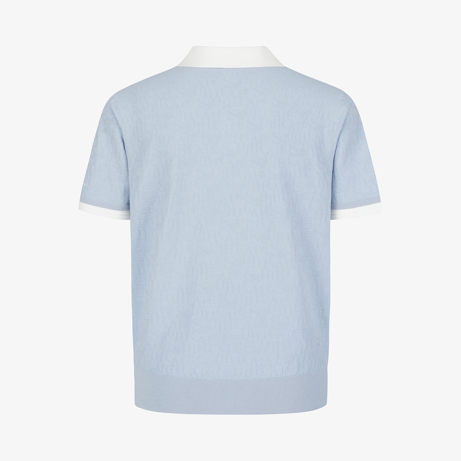 Logo-Texture Short-Sleeve Knit Polo_LB