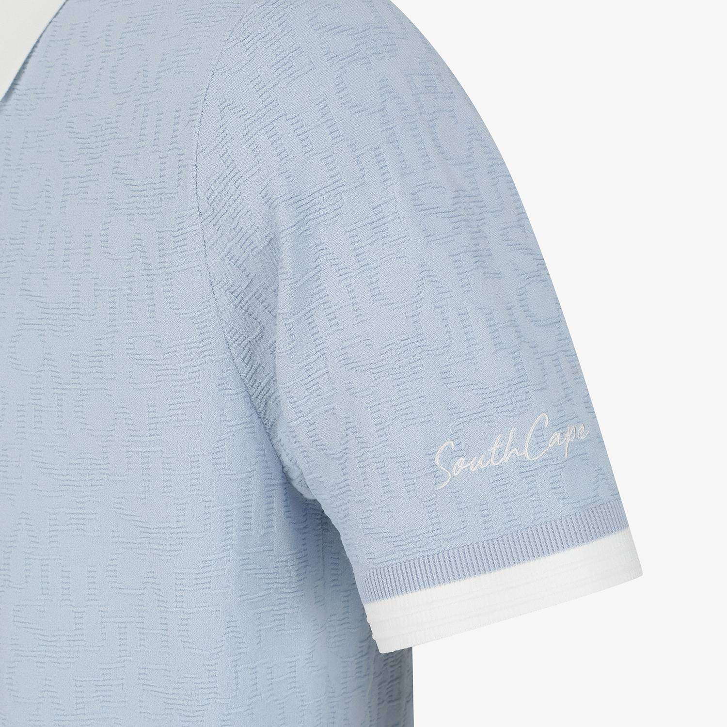 Logo-Texture Short-Sleeve Knit Polo_LB