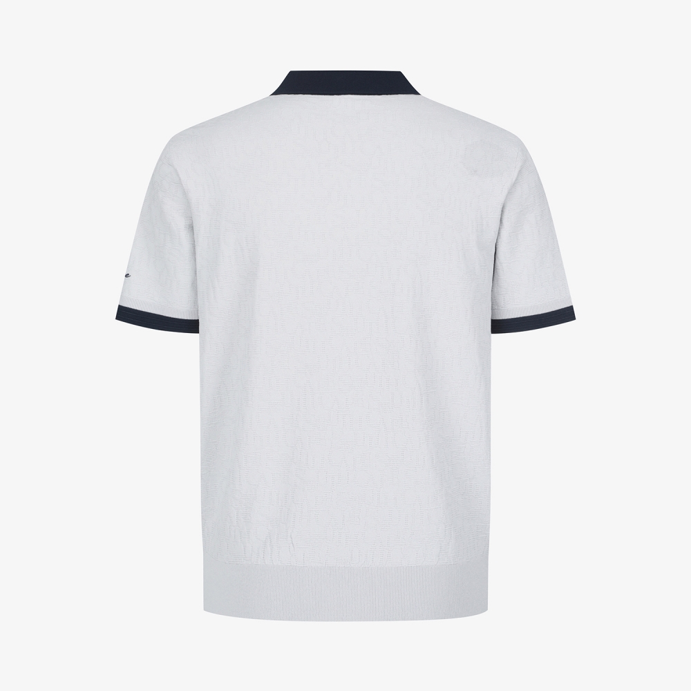 Logo-Texture Short-Sleeve Knit Polo_LG