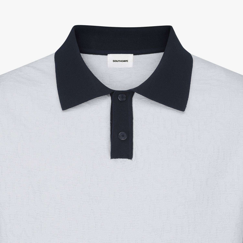 Logo-Texture Short-Sleeve Knit Polo_LG