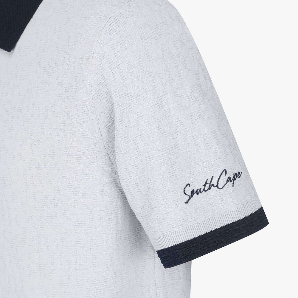 Logo-Texture Short-Sleeve Knit Polo_LG