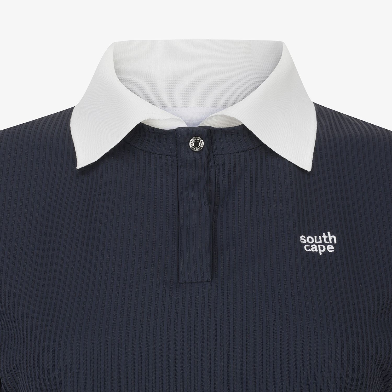 Cool-Touch Ribbed Contrast Collar T-Shirt_DA