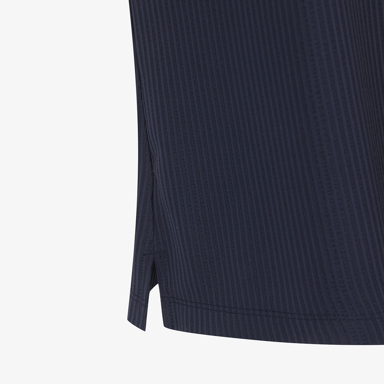 Cool-Touch Ribbed Contrast Collar T-Shirt_DA