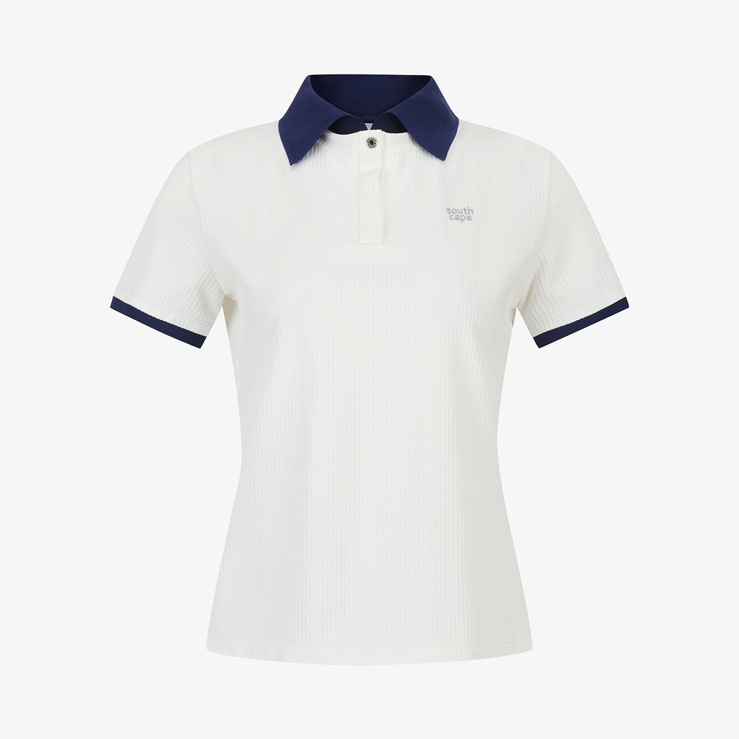 Cool-Touch Ribbed Contrast Collar T-Shirt_WT